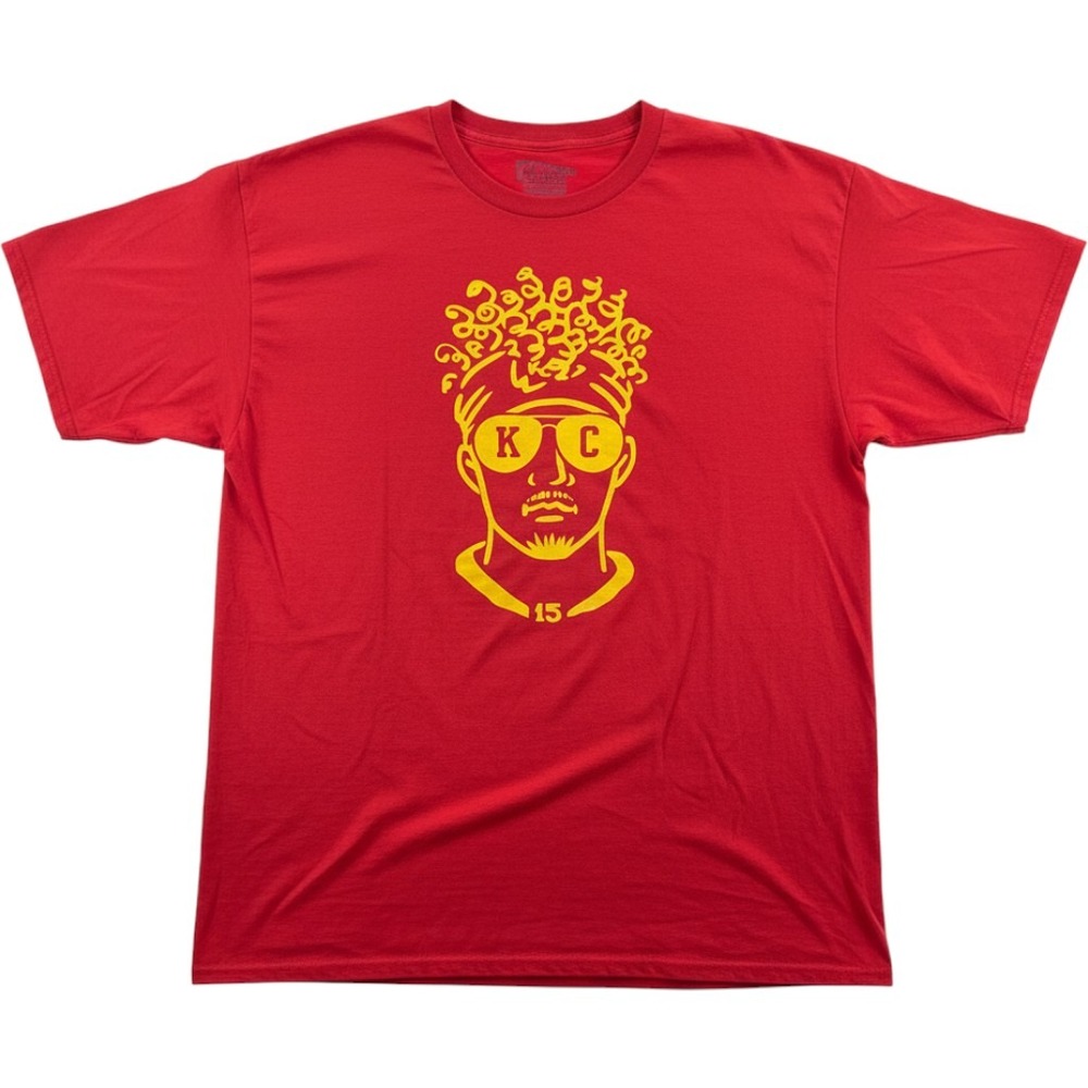 DryBlend Patrick Mahomes Kansas City Red Graphic Tee Shirt Mens 4XL NEW